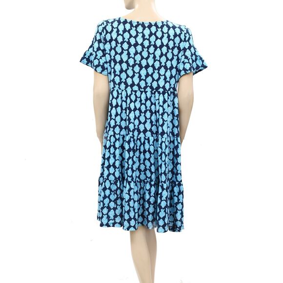 Lilly Pulitzer Jodee Short Sleeve Swing Dress Cotton Printed Ruffle XS 282110 - Picture 8 of 8